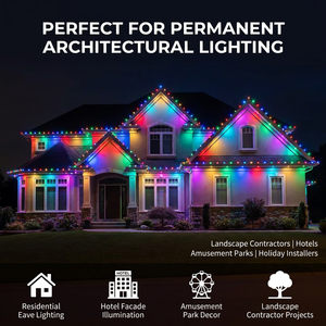Luces Navideñas Permanentes para Exteriores, Iluminación Decorativa Impermeable, Fuente de Luz LED para Navidad, Adecuadas para Aleros y Patios - Product Image 5