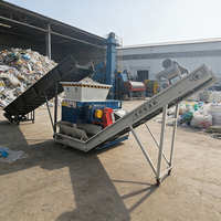 Broyeur hydraulique à un seul arbre pour textiles, fibres, tissus, tapis, chiffons, déchets, granulateur de recyclage, concasseur de fibres