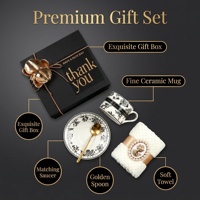 Coffret Cadeau de Mariage de Luxe Lunaire avec Carte Personnalisable, Tasse en Céramique et Serviette – Idéal pour Événements Professionnels et Cadeaux de Remerciement