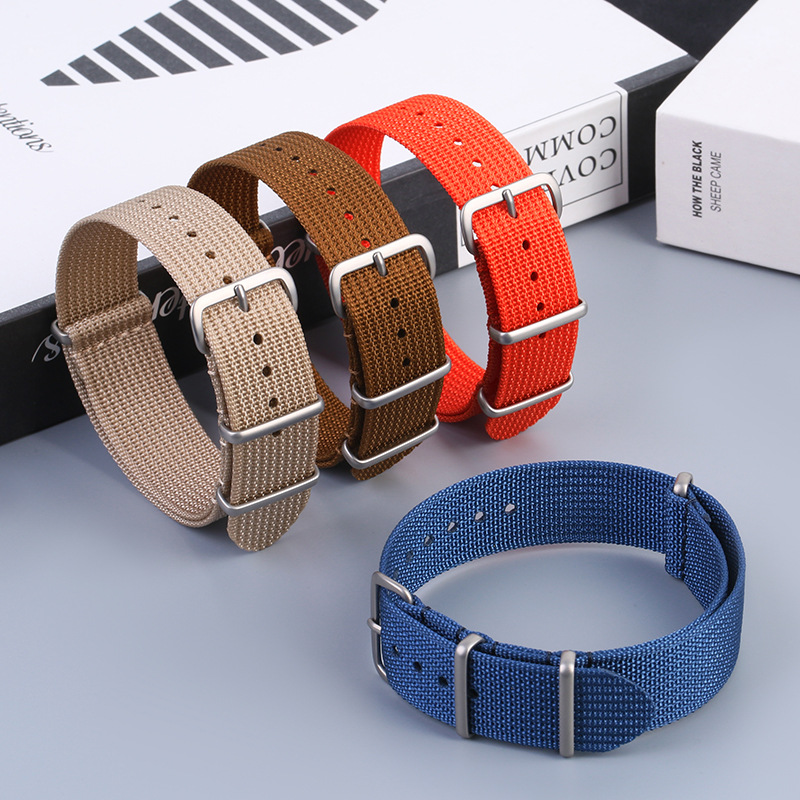 Adjustable 18mm 20mm 22mm Woven Nylon Watch Strap Luxury Fashionable Breathable Fabric Watch Band Compatible Steel Buckle