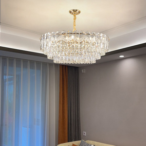 Lámpara de Araña de Cristal Redonda K9 con Luz LED, Lámpara de Lujo para Sala de Estar o Dormitorio, E27, Múltiples Cabezales, 15-30 - Product Image 3