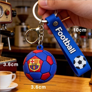 New Design Attractive Football Competition Rewards Wholesale Kids 3D Football Pvc <b>Keychain</b> Pendant Rubber Pvc Souvenir Carabiner - Product Image 6