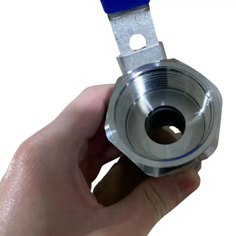 304 316L stainless steel BSP NPT pull handle 2pc female thread ball valve for water 2pc ball valve