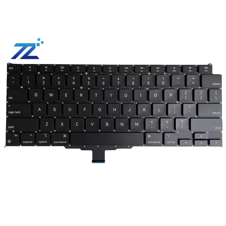 Keyboard A2337 untuk MacBook Air 13 inci, papan ketik pengganti Laptop lampu latar LED antarmuka standar US UK KR 2020 asli