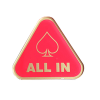 Texas Hold'em Poker Game Dealer/Tous les jetons Grande taille 43mm Plaque de siège en acrylique Logo personnalisé en métal pour adultes Casino Entertainment