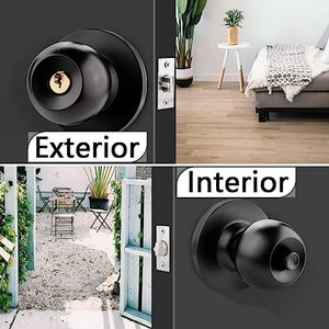 Ensemble de serrures à bouton rond pour entrée résidentielle KY587ET OEM/KAIYING, antivol, finition nickel satiné brossé, <span class=keywords><strong>installation</strong></span> facile, durable, plus sûr - Product Image 6