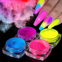 Ensemble de pigments fluorescents Neon Dip Nail Neon Pigment Powder Autres outils pour ongles pour Nail Art Stickers Gel Polish Set