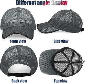 Casquette <span class=keywords><strong>de</strong></span> baseball d'été en maille respirante pour femme Casquette <span class=keywords><strong>de</strong></span> baseball pour homme, loisirs <span class=keywords><strong>de</strong></span> plein air, écran solaire, <span class=keywords><strong>filet</strong></span> <span class=keywords><strong>de</strong></span> protection solaire - Product Image 4