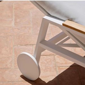 Swmimming Pool Chaise Bed Beach Water Lounger Recliner Beach <b>Chairs</b> Day Bed Aluminium Bed Outdoor Furniture with <b>Wheels</b> - Product Image 6