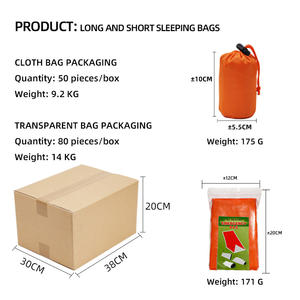 Sac de couchage d'urgence pour survie en extérieur, court <span class=keywords><strong>devant</strong></span>, long derrière, dos allongé de 30 cm, imperméable et coupe-vent - Product Image 4