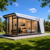 Capsule spatiale préfabriquée à faible coût, maison modulaire isolée avec intérieur complet pour l'attraction touristique et le glamping