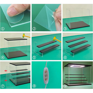 Vetrina Antipolvere Trasparente in Acrilico per Modellini Action Figure Bambole e Giocattoli Espositore in Acrilico Assemblabile per Archiviazione ed Esposizione - Product Image 6