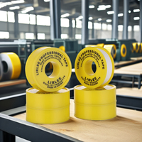 Ruban d'étanchéité fileté en PTFE LIRLEE, personnalisable en usine, vente en gros, étanche, 12M 15M, épaisseur 0.075-0.2mm, blanc, ODM+OEM