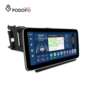 Podofo 12.3 Inch 2 32G/4 + 64G 8-Core Double Din Android 13 Autoradio Autoradio Met Frame Voor Honda Fit 2014-2020 Links Rijden