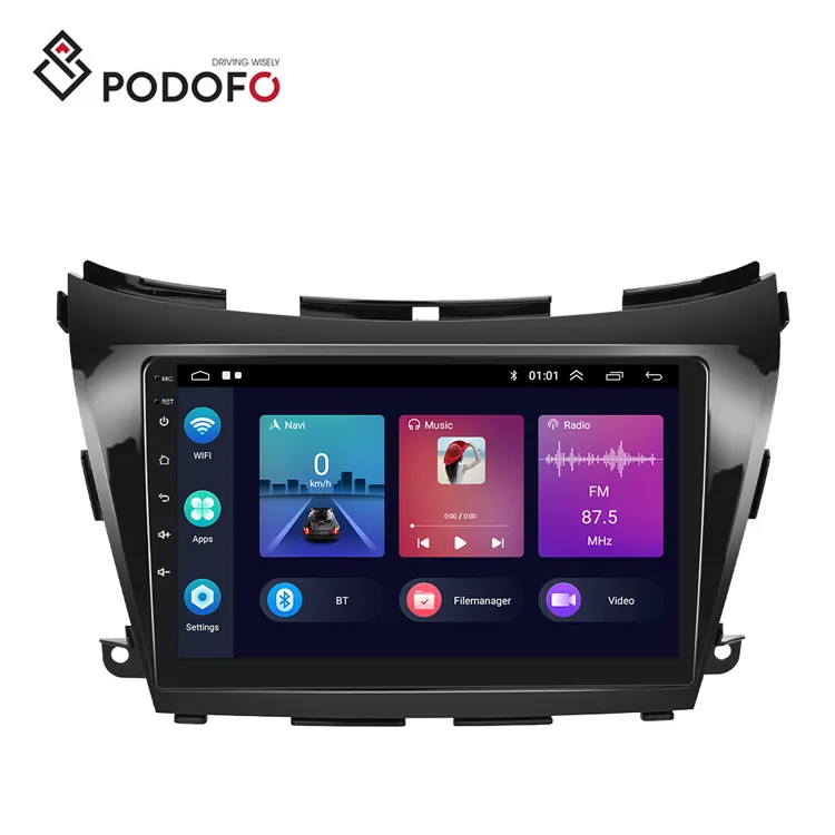 Podofo 2Din 10.1" Android 13 1+16/2+32G Car DVD Player For Nissan Murano 2015 2016 2017 CarPlay GPS WIFI Hifi EQ FM RDS BT EQ