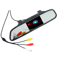 Moniteur Cae pour rétroviseur, écran LCD embarqué haute définition 4,3 pouces, AV 12V DC, télécommande universelle TV, RGB XY, 1 an