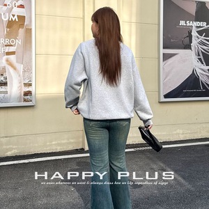 Sudadera Extra Grande Bordada Happy Plus, Gris Claro, Felpa, para Mujer, Talla Grande, N9302 - Product Image 4