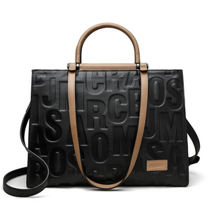 Sac fourre-tout grande capacité pour femme, sac à main en cuir véritable tendance pour femme - Product Image 1