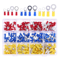 Kit de 180 cosses annulaires RV pré-isolées, connecteurs à sertir pour fils, assortiment rouge, bleu, jaune, bornes électriques annulaires