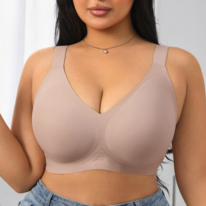 Sujetador inalámbrico sin costuras de cobertura total <span class=keywords><strong>con</strong></span> cierre trasero y soporte de gel, talla grande, venta al por mayor de fábrica para mujer - Product Image 3