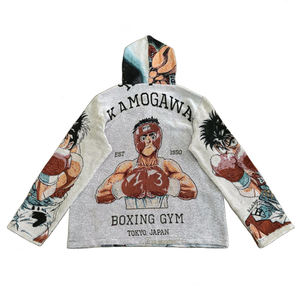 Sudadera con Capucha de Invierno para Hombre, Diseño Retro y Nostálgico con Personajes de Boxeo de IPPO <span class=keywords><strong>Manga</strong></span>, Tejido Tipo Tapicería - Product Image 2