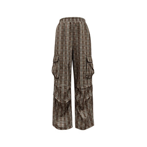 Pantalon large à carreaux de style INS européen et américain, tendance et polyvalent pour femmes - Product Image 1