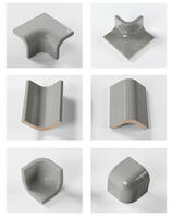Carreaux de céramique d'intérieur rustiques modernes, design d'angle rose gris vert avec finition brillante