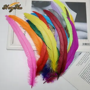 Wholesale 40-45cm Dyed Chinese Natural Rooster Tails Feathers Fly Tying Headdress Carnival Costume Deco Chicken Feathers