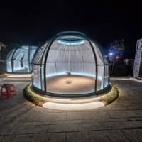 Dôme transparent en polycarbonate de luxe moderne, imperméable, de 3 mètres de diamètre, pour hôtel, villa, parc