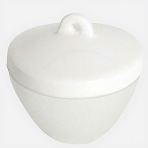 CROWN Crisol de porcelana 20ml 32 x 37mm de pared media con tapa, equipo de laboratorio para calentamiento preciso, secado e ignición - Product Image 1