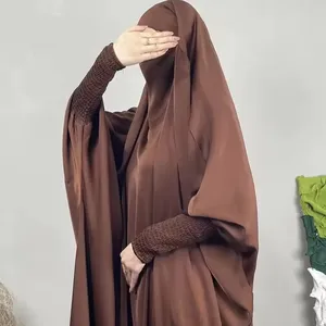 YWQS Loriya EID Ramadan цельный кружевной джилбабный молитвенный Абая Хиджаб платье традиционная мусульманская одежда Кафтан химар Абая