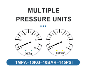 2.5 인치 304 Ss 압력 게이지 황동 부르동 튜브 측면 마운트 진공 압력계 - Product Image 6