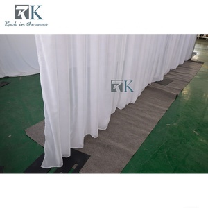 Support de toile de fond de mariage avec rideaux en mousseline et ensembles de tubes portables - Product Image 4