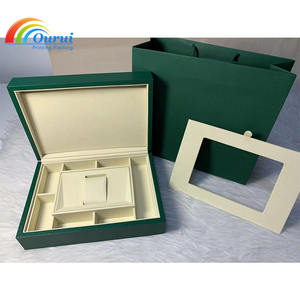 Caja de Reloj de Madera Personalizada de Lujo con Diseño de Superficie Ondulada, Nueva Caja de Reloj de Marca Verde 2025 Directo de Fábrica, Caja de Almacenamiento de Joyas para Relojes - Product Image 6