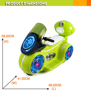 Elektrikli motosiklet sürme çocuklar araba hafif müzik ile - Product Image 4