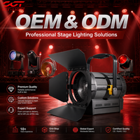 Projecteur LED Fresnel sans ventilateur 200W 5600K CRI95 DMX512 Zoom motorisé 20-60 °   Luminaire de scène silencieux pour salle de théâtre