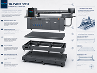 Impresora de grado Industrial 2513, impresora plana Uv, máquina de impresión de inyección de tinta de gran formato, impresora UV 2513 para baldosas de cerámica