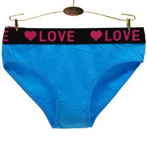 Yun Meng Ni-ropa interior de mujer, bragas sexys de algodón sólidas con banda de corazón de amor - Product Image 3