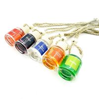 Désodorisant de voiture parfumé au citron Pendentif Style Bouteille en verre Diffuseur d'huile essentielle de voiture Corde Type liquide Accessoire d'aromathérapie