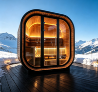 Sauna Kering Tradisional Luar Ruangan untuk 4-6 Orang, Stok Langsung dari Pabrik, Kabin Sauna Kayu Solid Spruce Karbonisasi untuk dijual