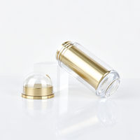 Flacon de pilules de luxe à double paroi en PS, flacon intérieur doré, conteneur vide pour capsules, emballage de suppléments vitaminiques