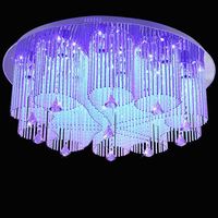 Lustre en cristal en forme de goutte de pluie IP65, luminaire de plafond LED décoratif d'intérieur pour mariage, hôtel, chambre à coucher, salon - En solde