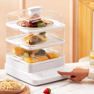 Vaporera Eléctrica Goodwife de 24L, Tres Niveles, Gran Capacidad, Apagado Automático, Uso Doméstico, Blanca, WT-6868 - Product Image 1