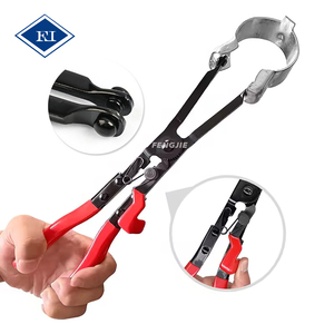 <span class=keywords><strong>Pince</strong></span> de démontage de collier de serrage en C pour tuyau d'échappement à bec extra long en acier au carbone robuste pour moteurs PSA Citroën Peugeot Renault - Product Image 1