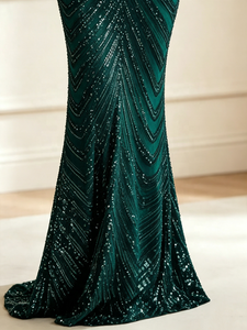 Proveedor <span class=keywords><strong>de</strong></span> <span class=keywords><strong>Vestidos</strong></span> <span class=keywords><strong>de</strong></span> <span class=keywords><strong>Noche</strong></span> <span class=keywords><strong>de</strong></span> Lentejuelas con Cuello en V sin Mangas, Estilo Sirena, Personalizados al por Mayor - Product Image 4