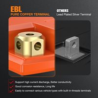 Batterie de moto EBL 12V 6Ah LiFePO4, 180CCA au lithium gratuit, YTZ10S-BS pour VTT, UTV, jet ski, quad, moto, tondeuse à gazon, jet ski