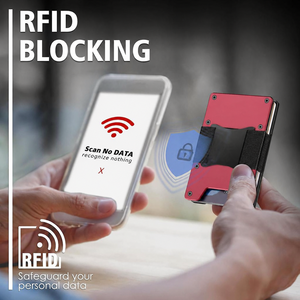 Customizable Brand RFID Blocking Aluminum <b>Card</b> <b>Holder</b> <b>Wallet</b> Fashion Thin Elastic Money Strap <b>Wallet</b> to Hold 18 Credit <b>Cards</b> - Product Image 4