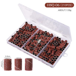 100 pièces/boîte bandes de capuchon de ponçage pour Machine de manucure électrique 180/120/80 grain perceuse à ongles meule fichiers pédicure ongles Bits outil - Product Image 6