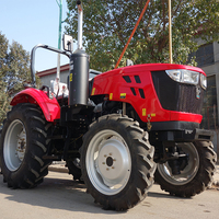 Tractor Agrícola Chino Barato 4x4 de 90 CV con Retroexcavadora y Cargador Frontal, Precio en Ecuador