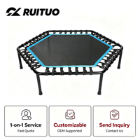 Mini trampoline pour la remise en forme en intérieur et en extérieur, matériau PVC, sûr, durable, résistant aux intempéries, équipement d'exercice pour enfants, garçons et filles